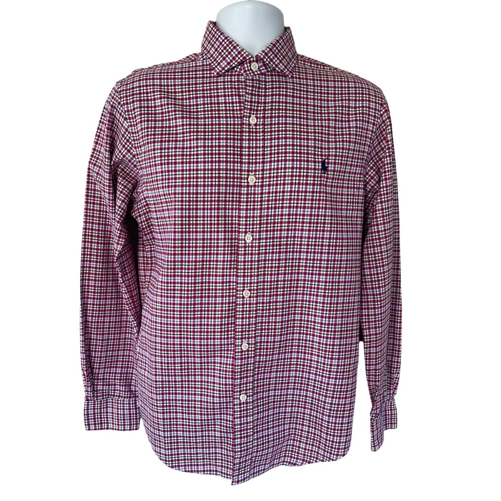 Polo by Ralph Lauren Red and White Check Button-Down Shirt
